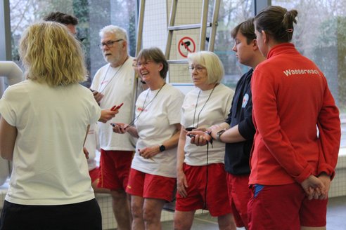 Kampfrichter bei der Besprechung