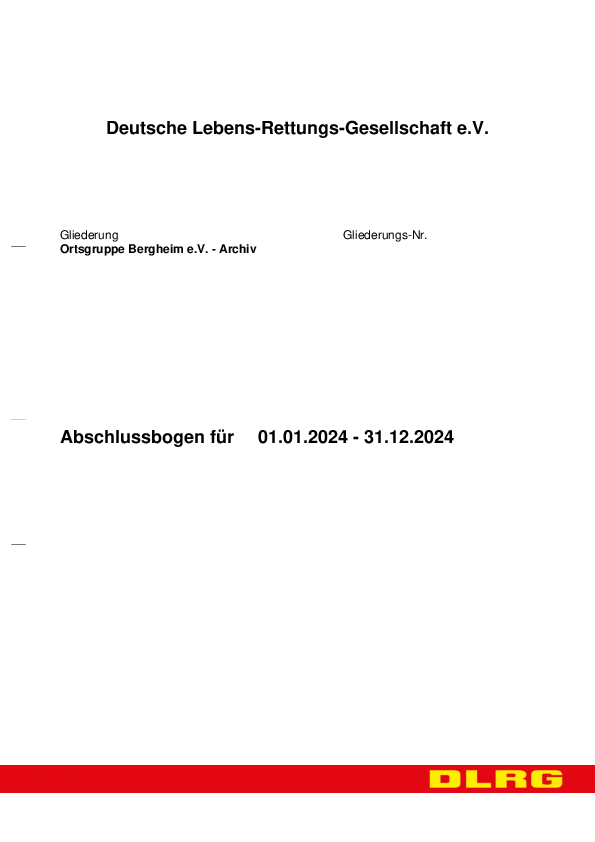 Jahresabschluss der DLRG Ortsgruppe Bergheim